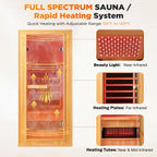 EROMMY 1 Person Infrared Sauna with Beauty Lamp