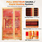 EROMMY 2 Person Infrared Sauna with Therapeutic Lighting