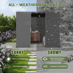12FT X 12FT Pergola Winter Cover,  All-Season Pergola Accessory, Outdoor Pergola Cover with Sidewalls and Mesh Windows, Waterproof Enclosure for Weather Protection, Fits Most Pergola Sizes