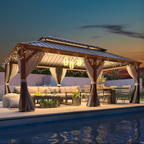 EROMMY 12' X 20' All Weather Gazebo with Sides and Hardtop