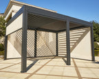 EROMMY 12x16 Pergola with Waterproof Roof Panels – Grey