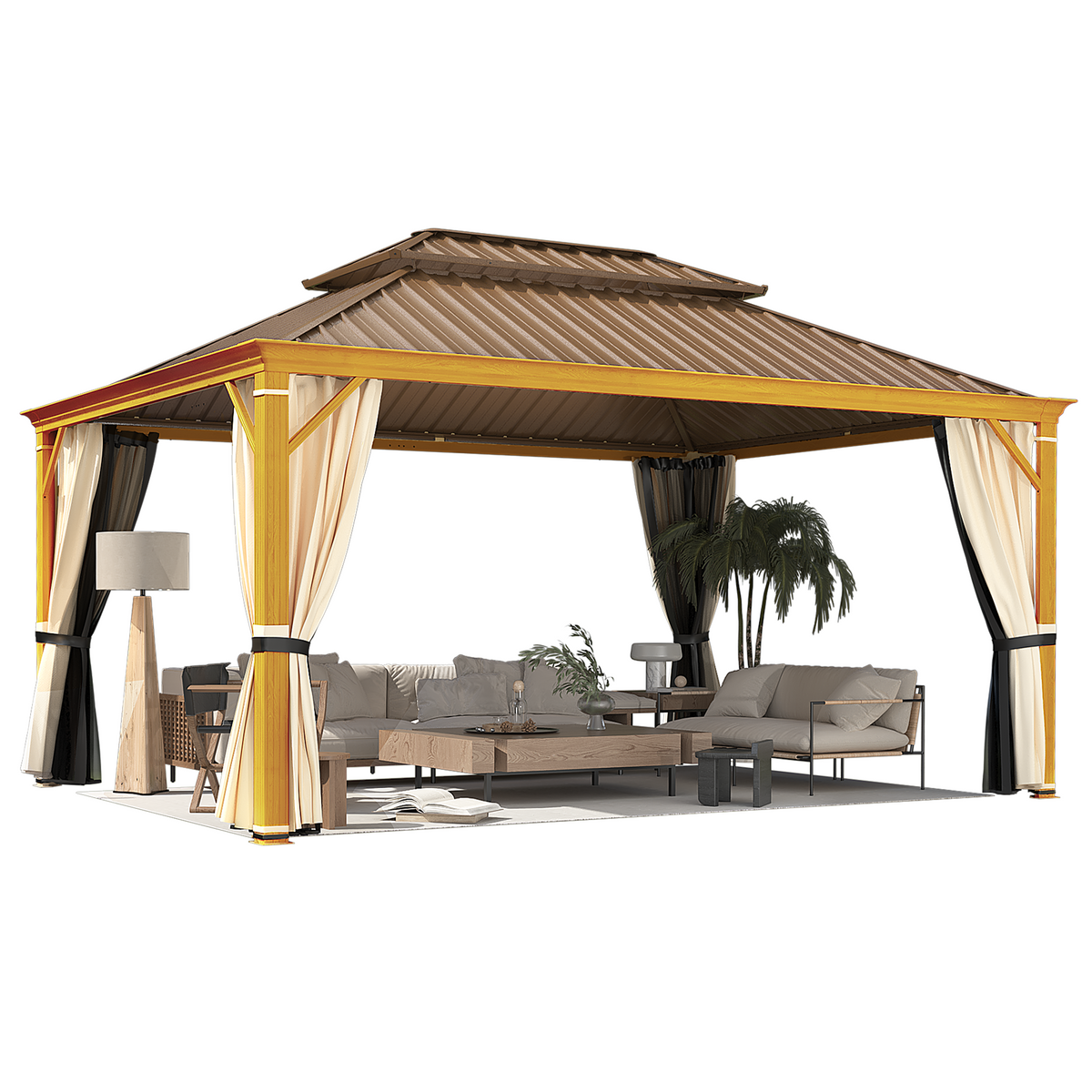 EROMMY 12x16 Hardtop Gazebo with Easy Installation