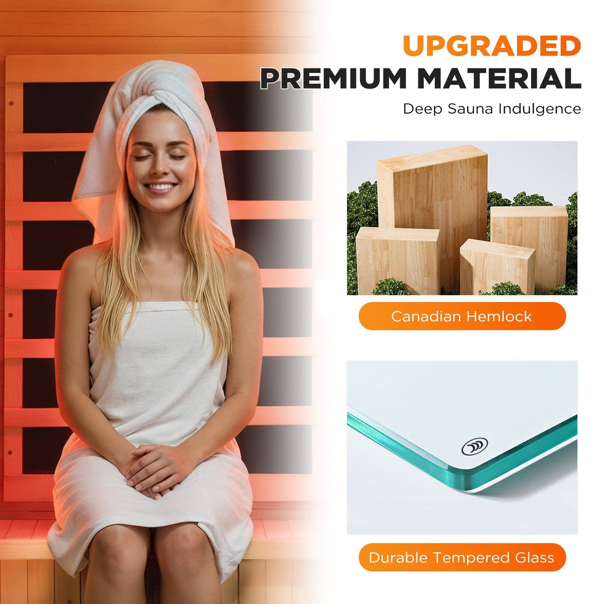 EROMMY 1 Person Infrared Sauna with Beauty Lamp