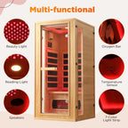 EROMMY 1 Person Infrared Sauna with Beauty Lamp