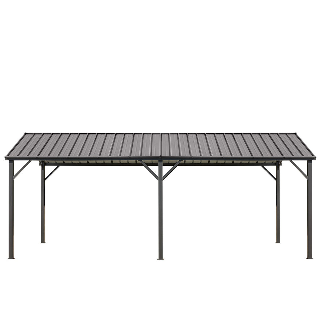 EROMMY 10X20 Metal Carport with Galvanized Roof