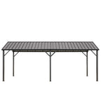 EROMMY 10X20 Metal Carport with Galvanized Roof