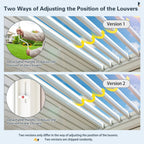 EROMMY 12x16 Aluminum Pergola with Waterproof Roof Panels – White