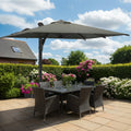 EROMMY 10 x 13 Outdoor Large Offset Umbrella, Base Excluded - Gray