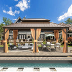 EROMMY 12X18 Hardtop Grill Gazebo with Metal Roof