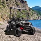 EROMMY 24V Ride on Electric Kids UTV Side by Side – Black