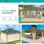 EROMMY 12x14 Hardtop Patio Gazebo
