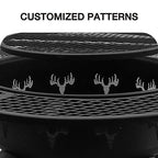 Red Mountain Valley 47 in. Wood-Burning Fire Pit with Adjustable BBQ Grate, Deer Head