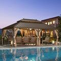 EROMMY 12X22 Gazebo with Double Galvanized Steel Roof
