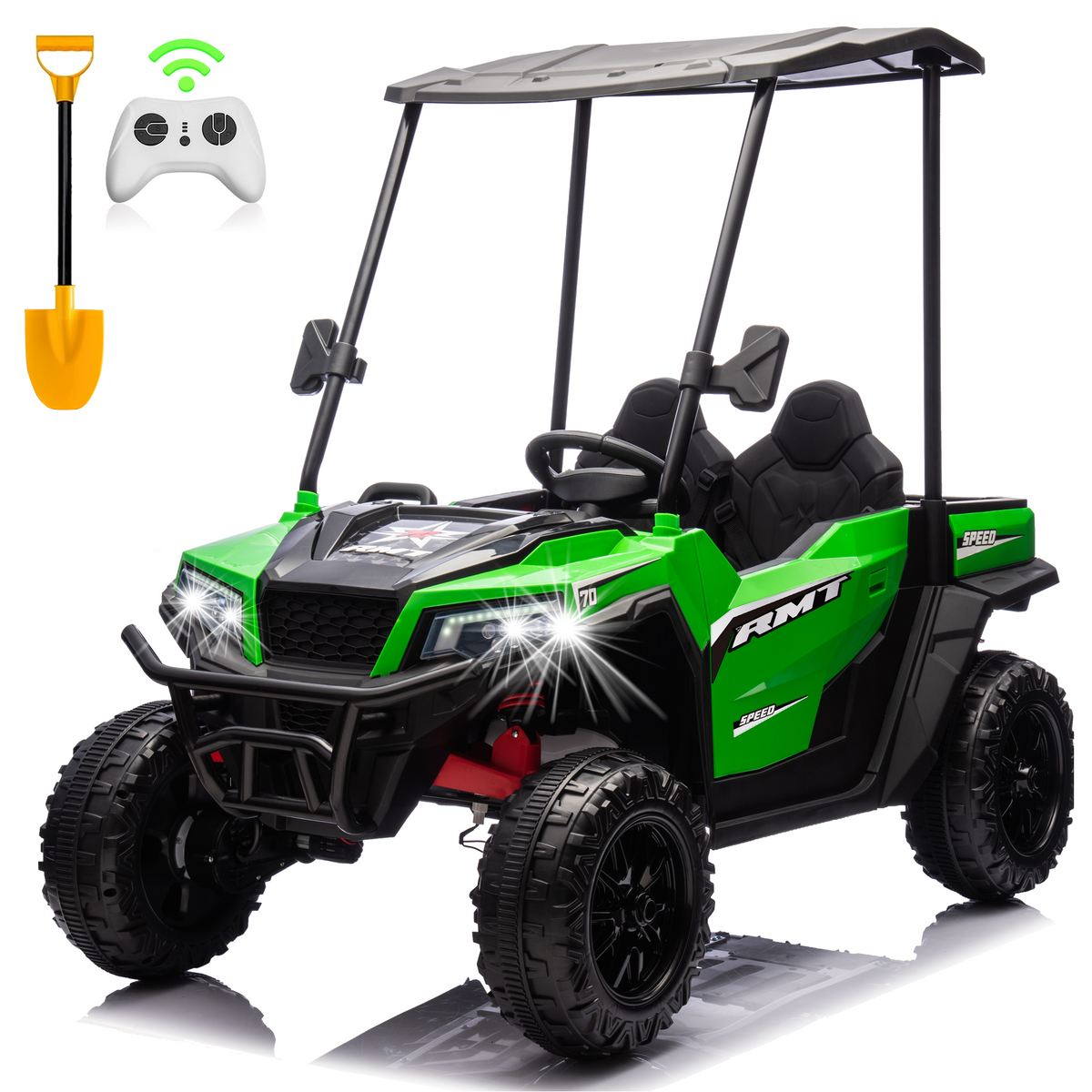 EROMMY 24V Ride on Electric Kids UTV Side by Side – Green