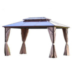EROMMY 10X13 Gazebo with Polycarbonate Double Roof