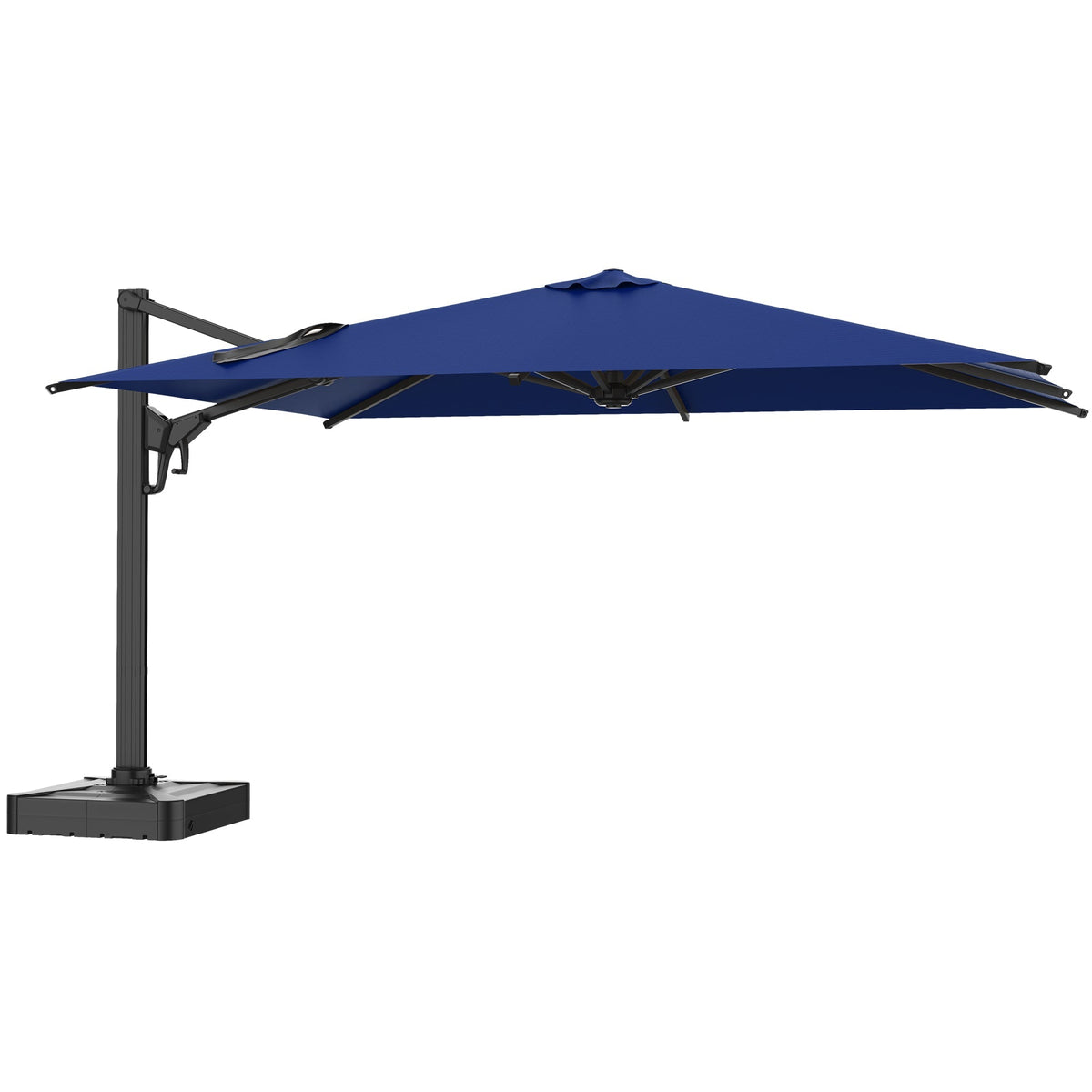 EROMMY 10 × 13 Cantilever Patio Umbrella, Base Excluded – Navy
