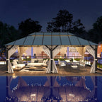 EROMMY 12x20 Large Gazebo with a Double Roof