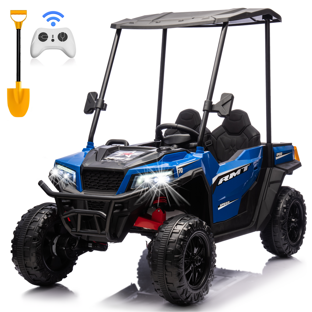 EROMMY 24V Ride on Electric Kids UTV Side by Side – Navy