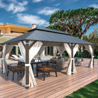 EROMMY 12x20 Large Gazebo with a Double Roof