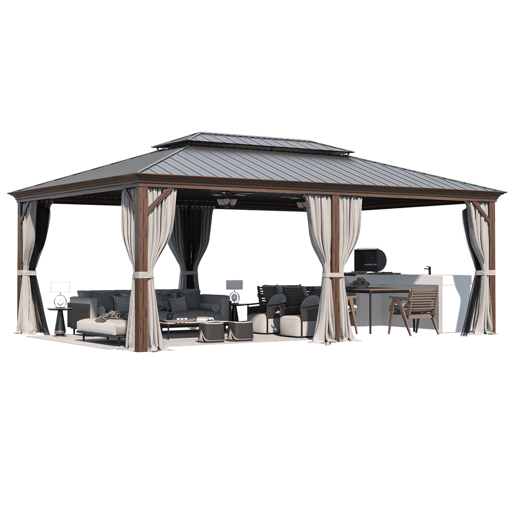EROMMY 14X20 Large Gazebo with Sides and Hardtop