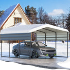 EROMMY 10’ x 15’ Metal Carport with Galvanized Roof – Sturdy Shelter for Cars, Boats, Trucks, and Tractors
