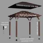 14×10 Cordova Gazebo-Dark Brown