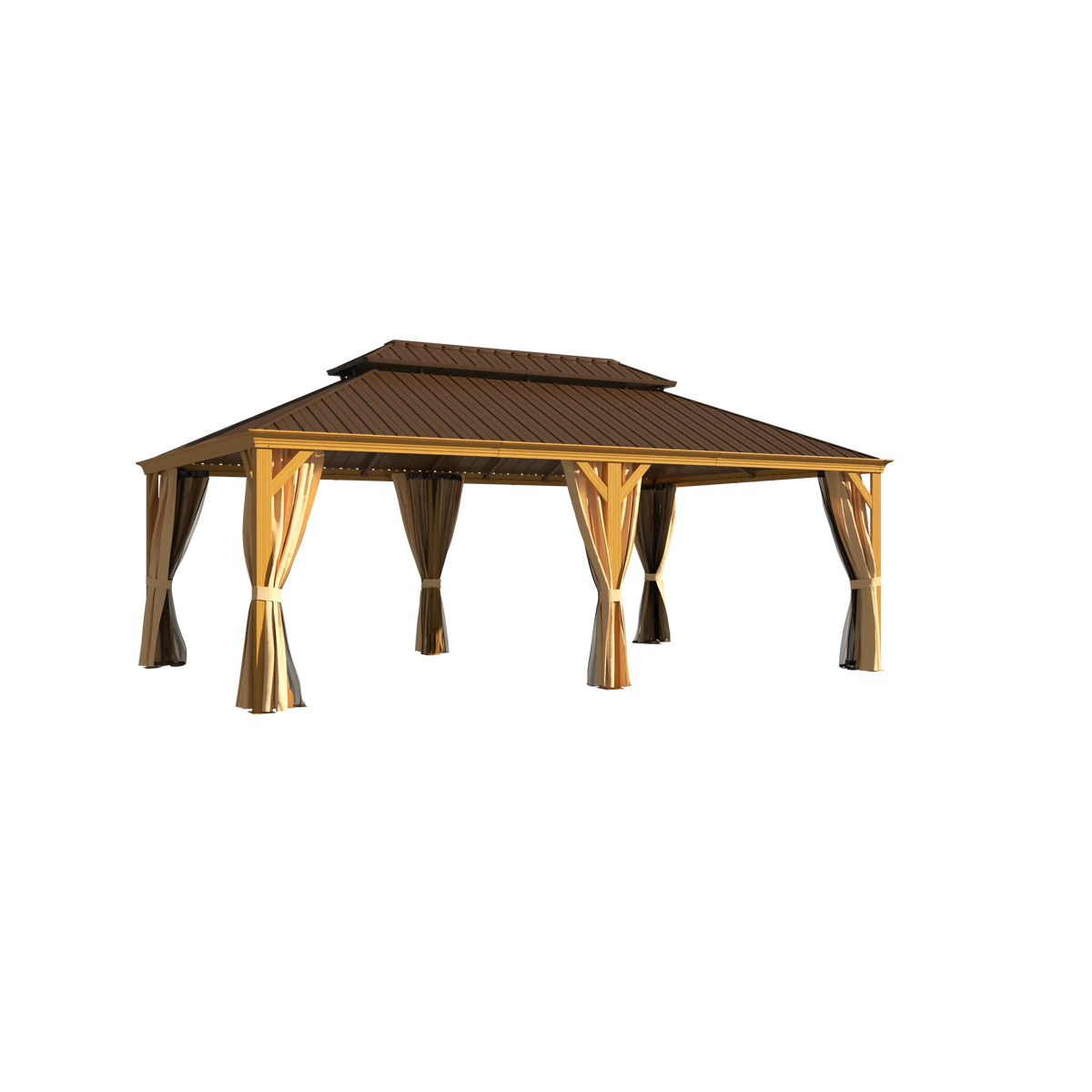 EROMMY 14X20 Outdoor Rectangle Gazebo with Canopy for Patio