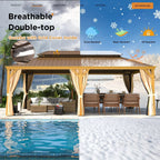EROMMY 14X20 Outdoor Rectangle Gazebo with Canopy for Patio