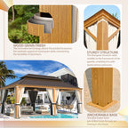 EROMMY 12x20 Hardtop Gazebo with Easy Installation