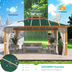 EROMMY 12x14 Hardtop Patio Gazebo