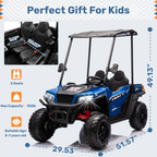 EROMMY 24V Ride on Electric Kids UTV Side by Side – Navy