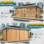 EROMMY 12X18 Hardtop Grill Gazebo with Metal Roof
