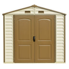 DuraMax 8ft x 6ft Storeall Vinyl Shed with Foundation Kit and window