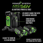 EGO Power+ SNT2405 24 in. Two stage 56 V Battery Snow Blower Kit (Battery & Charger) W/ TWO 7.5 AH BATTERIES
