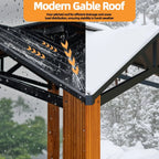 EROMMY 12X12 Hardtop Grill Gazebo with Ventilated Galvanized Steel Roof