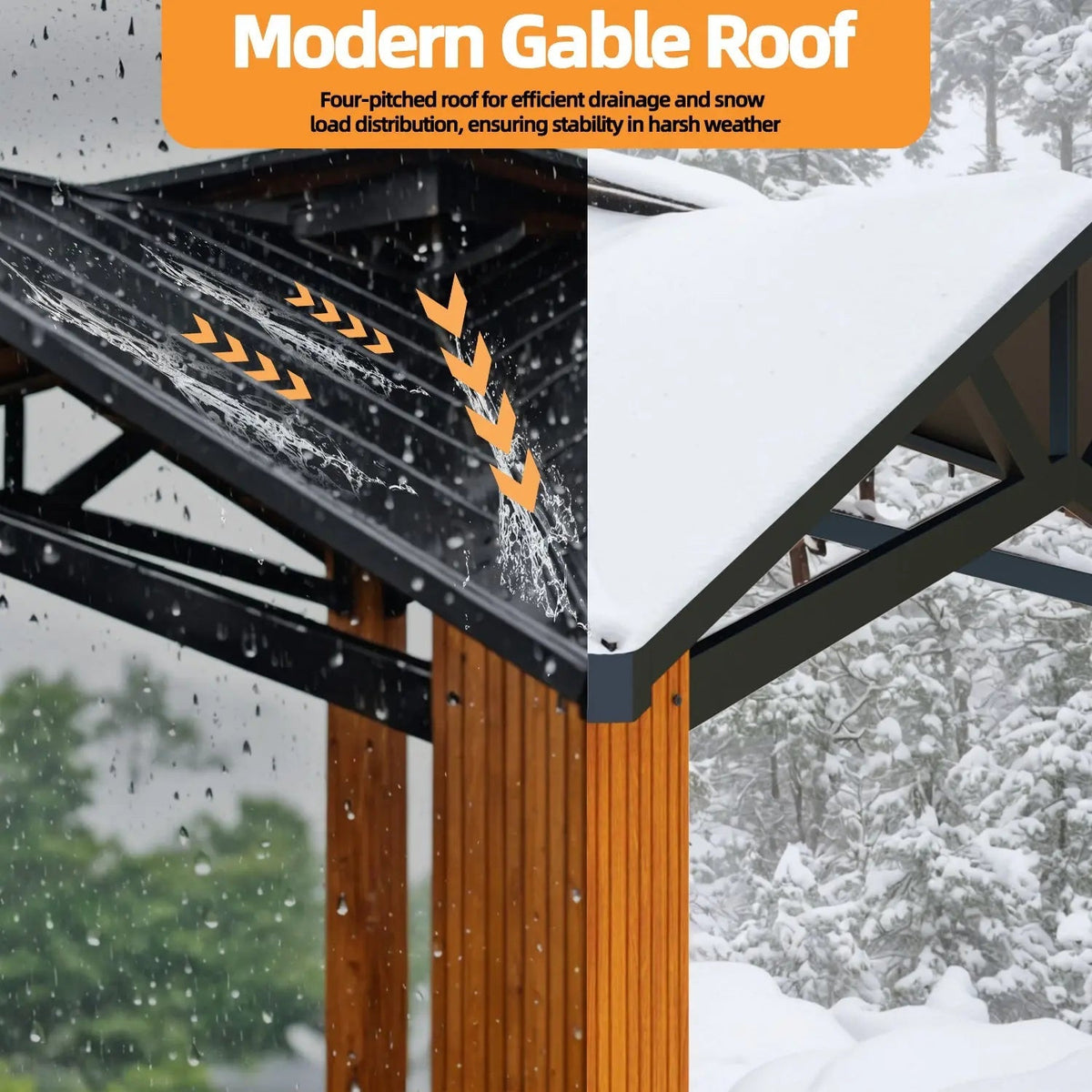 EROMMY 12X12 Hardtop Grill Gazebo with Ventilated Galvanized Steel Roof