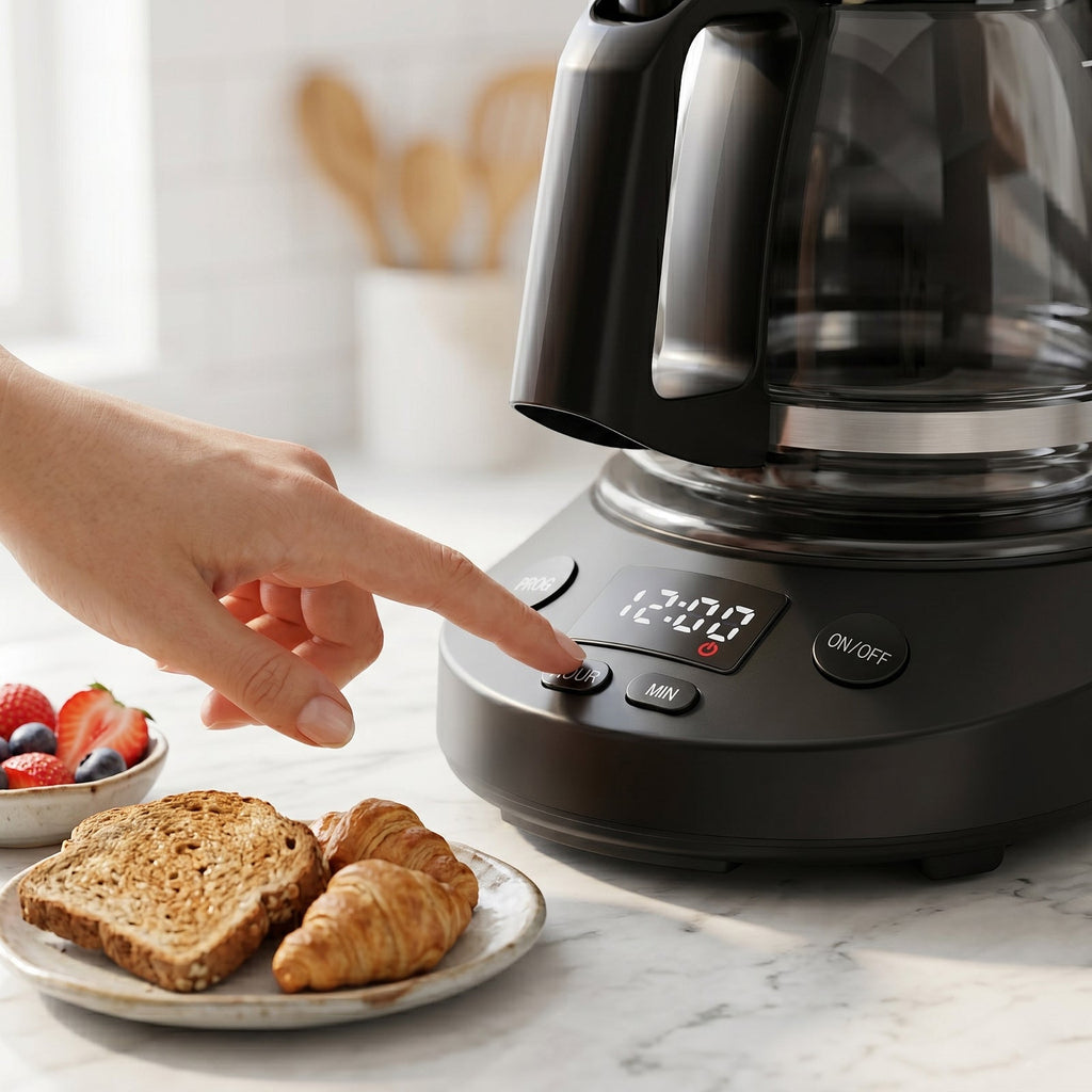Kismile 5-Cup Programmable Drip Coffee Maker with Auto Brew