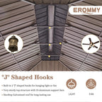 EROMMY 12X20 Hardtop Gazebo with Netting for Deck and Patio