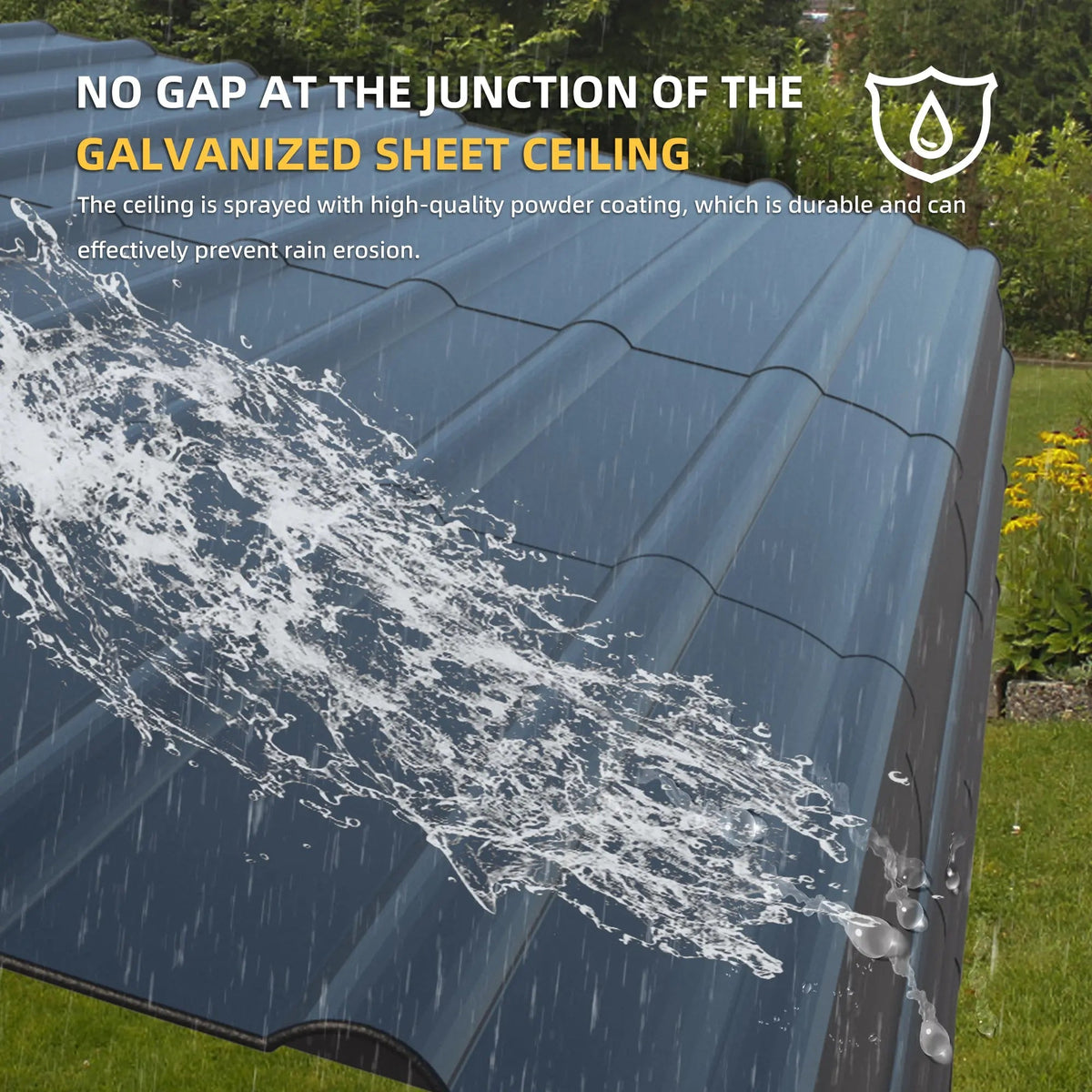 EROMMY 10’ x 15’ Metal Carport with Galvanized Roof – Sturdy Shelter for Cars, Boats, Trucks, and Tractors