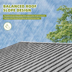 EROMMY 10X20 Metal Carport with Galvanized Roof