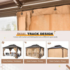 EROMMY 12X14 Hardtop Gazebo with Canopy for Poolside and Outdoor