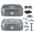 4-Seat Inflatable Pool Spa – Portable Hot Tub Spa with Light and Remote Control
