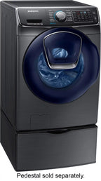 Samsung – 4.5 Cu. Ft. High Efficiency Stackable Front Load Washer with Steam and AddWash – Black stainless steel
