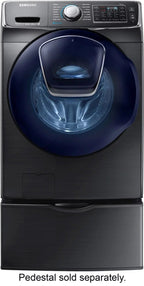 Samsung – 4.5 Cu. Ft. High Efficiency Stackable Front Load Washer with Steam and AddWash – Black stainless steel
