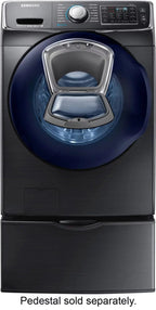 Samsung – 4.5 Cu. Ft. High Efficiency Stackable Front Load Washer with Steam and AddWash – Black stainless steel