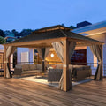 EROMMY 12X16 Hardtop Gazebo with Canopy for Poolside and Outdoor