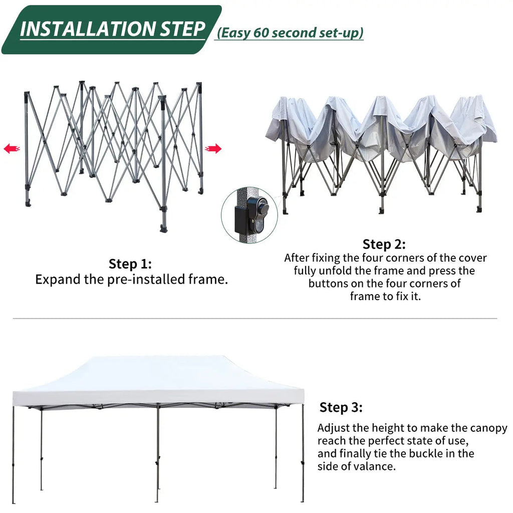 EROMMY 10x15 Pop Up Canopy