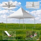 15x15 Ft Heavy Duty Tent Outdoor Wedding Tent Waterproof Patio Event Tents  for Parties Holiday BBQ Events, White