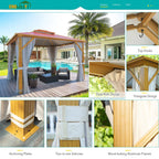 EROMMY 10x12 Double Roof Gazebo