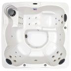 Luxuria Spas 7 – Person 100 – Jet Acrylic RectangularHot Tub with Bluetooth Speakers and Ozonator in Mocha